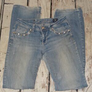 L.A. Idol Women's Rhinestone Studded Embroidered Jeans